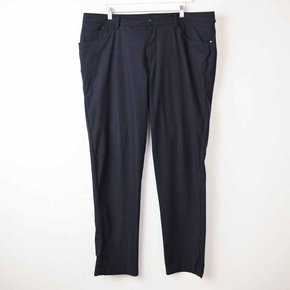 Lululemon ABC Pants Mens 40 Black Performance Golf Casual Chino Stretch M5426S - Picture 1 of 12